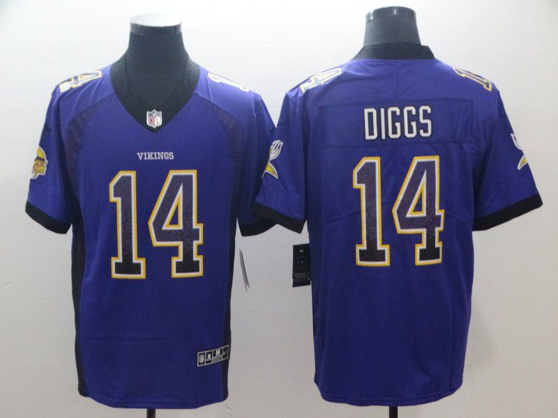 Men Minnesota Vikings #14 Diggs Purple Drift Fashion Color Rush Limited NFL Jerseys->minnesota vikings->NFL Jersey